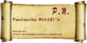 Pauleszku Miklós névjegykártya