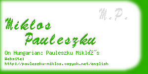 miklos pauleszku business card